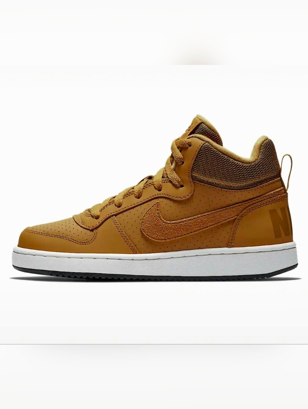 (Grade School Sizes) - Nike Court Borough Mid Wheat (Brand New) - Picture 9 of 16
